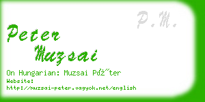 peter muzsai business card